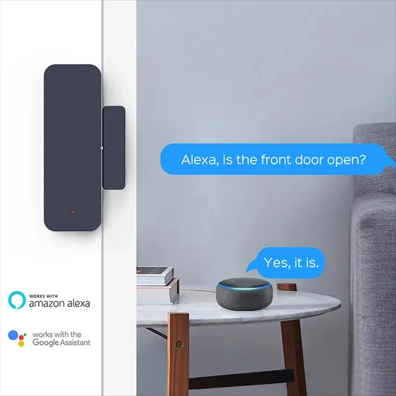 Door Window Sensor Tuya Zigbee Wifi Door Sensor Window Entry Sensor Security Burglar Magnetic Alarm Smart Life Work With Alexa Google Home