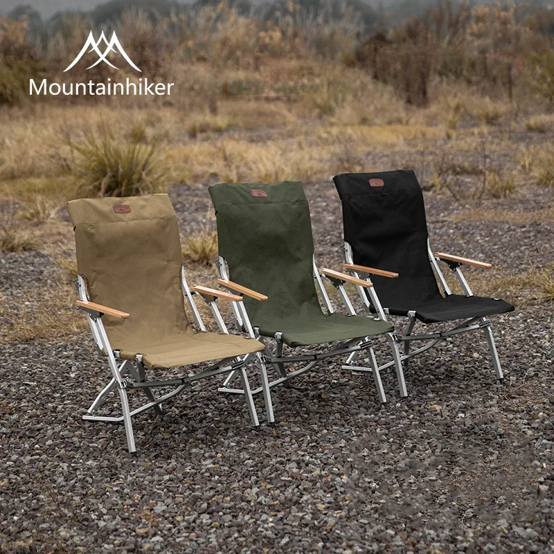Chaise camping pliante renforcée Oxford 600D Mountainhiker dossier renforcé portable pêche randonnée