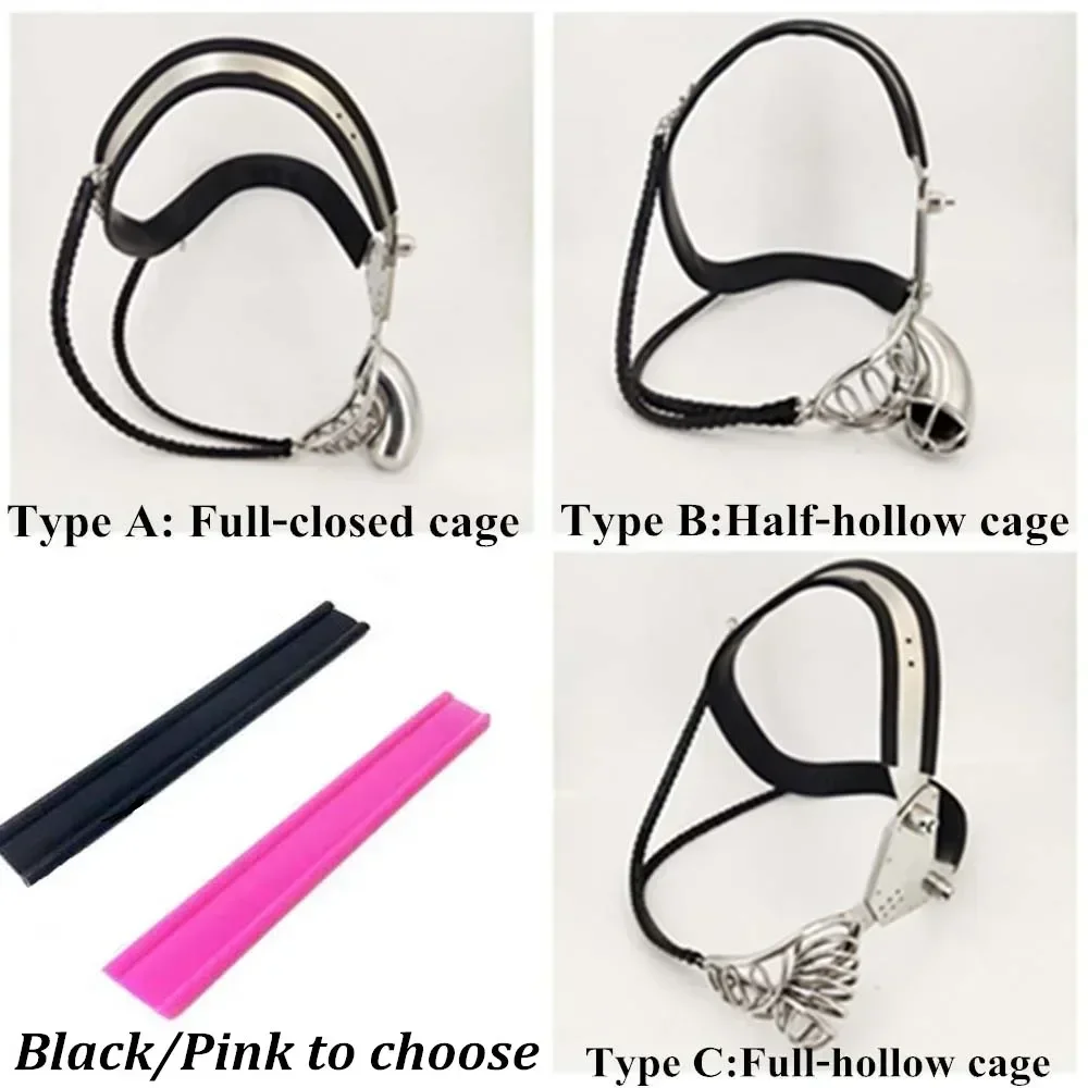 Male Stainless Steel silicone Chastity Belt Pants Y Types Penis Cock Cage with Double Wires Back Device BDSM Sissy Sextoys Men