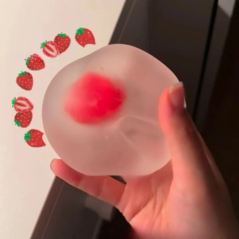 Slow Rebound Strawberry Mochi Squeezer | Stress Relief & Mood Calming Toy, Perfect Gift