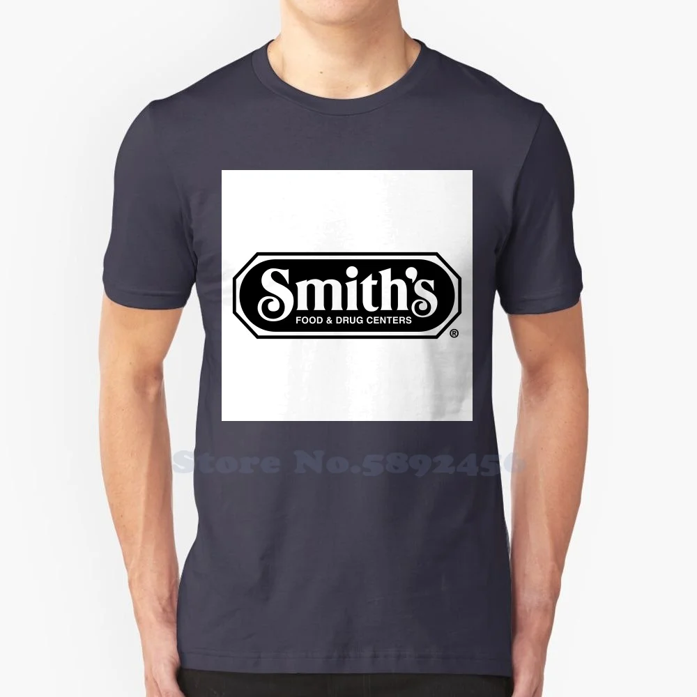

Повседневная футболка Smith's с принтом логотипа, футболка из 100% хлопка с графическим рисунком