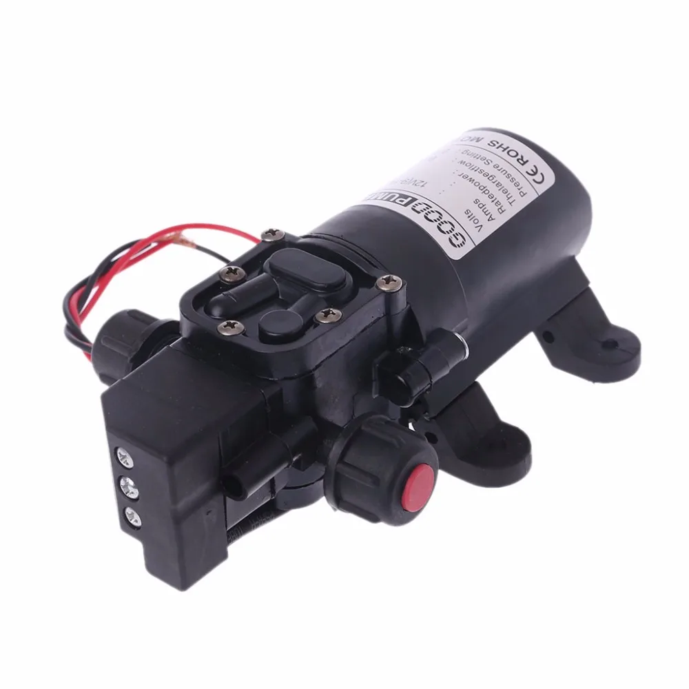 마이크로 DC 12V 70W 130PSI 6L/Min 물 고압 펌프 다이어프램 자체 프라이밍 펌프 농업 전기 스프레이 펌프