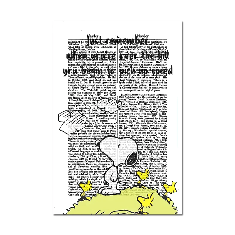thumbnail image 1 of Póster de Charlie Brown y Snoopy, página de diccionario, arte de pared de dibujos animados, lienzo, pintura, impresión, imagen para niños, regalo, habitación, decoración del hogar, Cuadros, 1 of 5