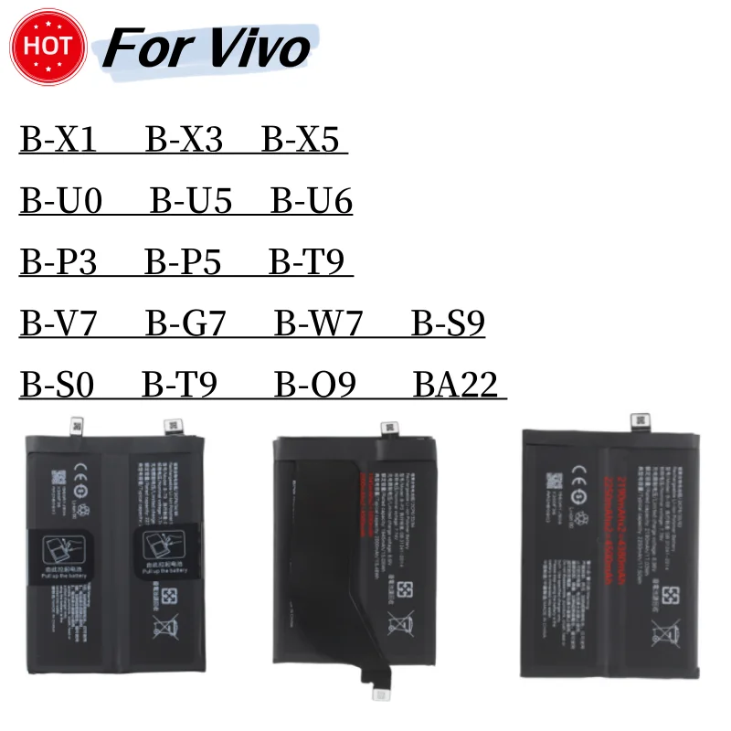 Battery For Vivo X Note X80 X90 X9 Pro S18E V25E V2201 For iQoo
