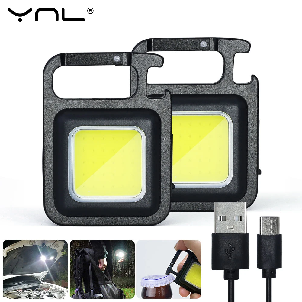 

Mini LED Flashlight Mutifuction Portable USB Rechargeable Pocket Work LED Keychain Light Outdoor Camping Fishing Climbing