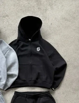 Trendy Gothic Casual Tracksuit Set