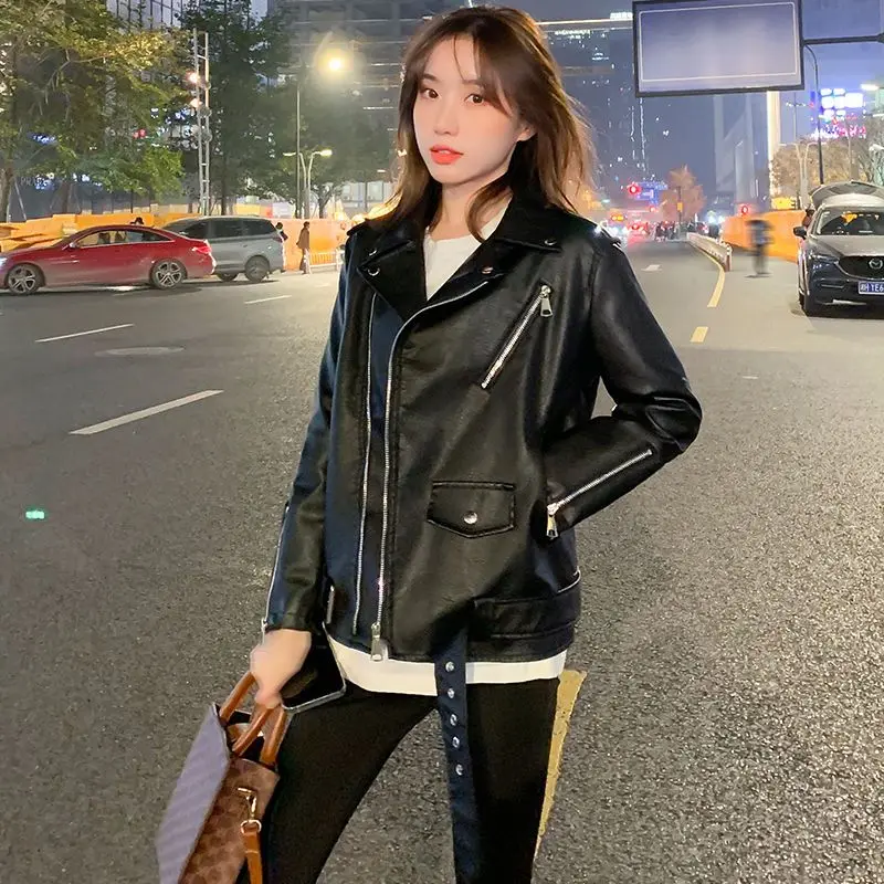 loose-fashion-casual-leather-jacket-washed-leather-2023-autumn-winter-zipper-jacket-turn-down-collar-thicken-warm-women's-jacket