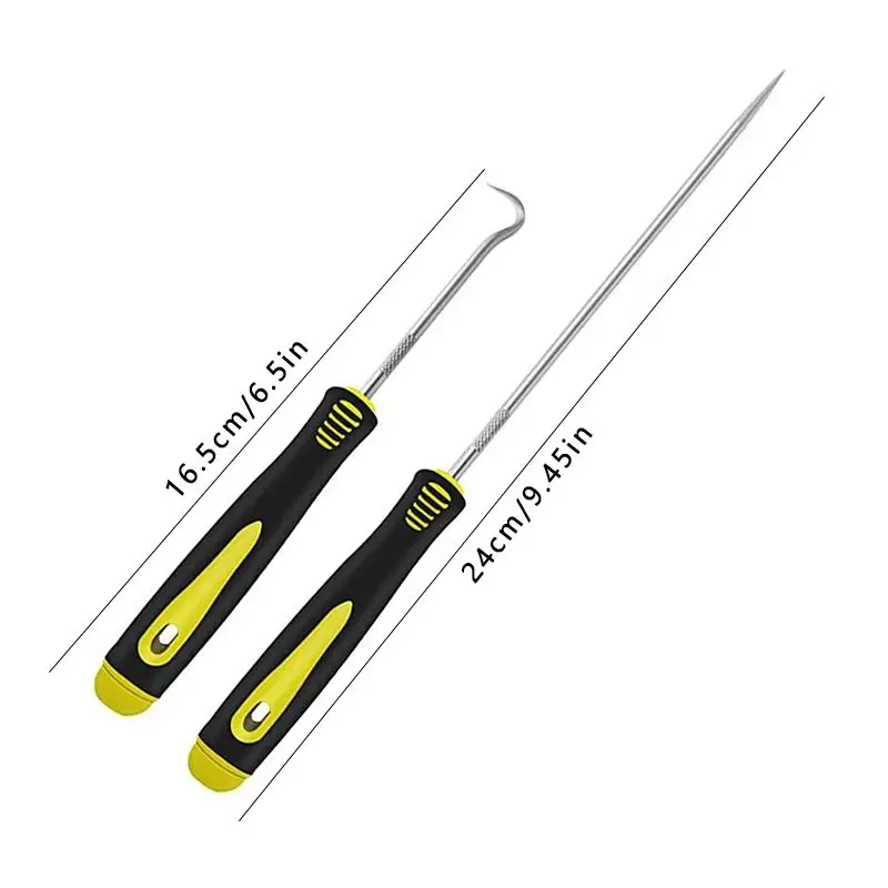 Pick and Hook Set, 4pcs, Car Auto Oil Seal/O-Ring Seal Gasket, Pick Hook Puller Remover, Tire Stone Cleaning