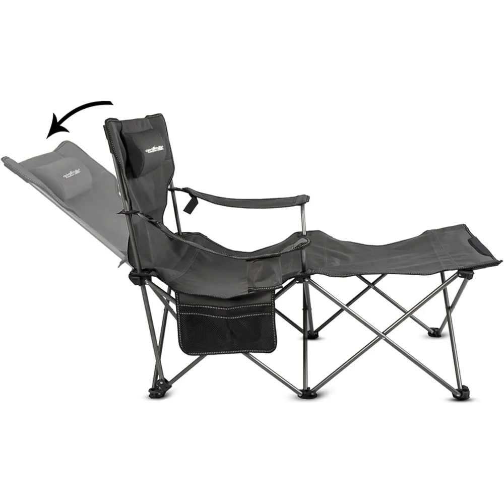 Folding Camping Chairs Reclining Beach Chairs for Adults Portable Sun Chairs Outdoor Lounger with Carry Bag