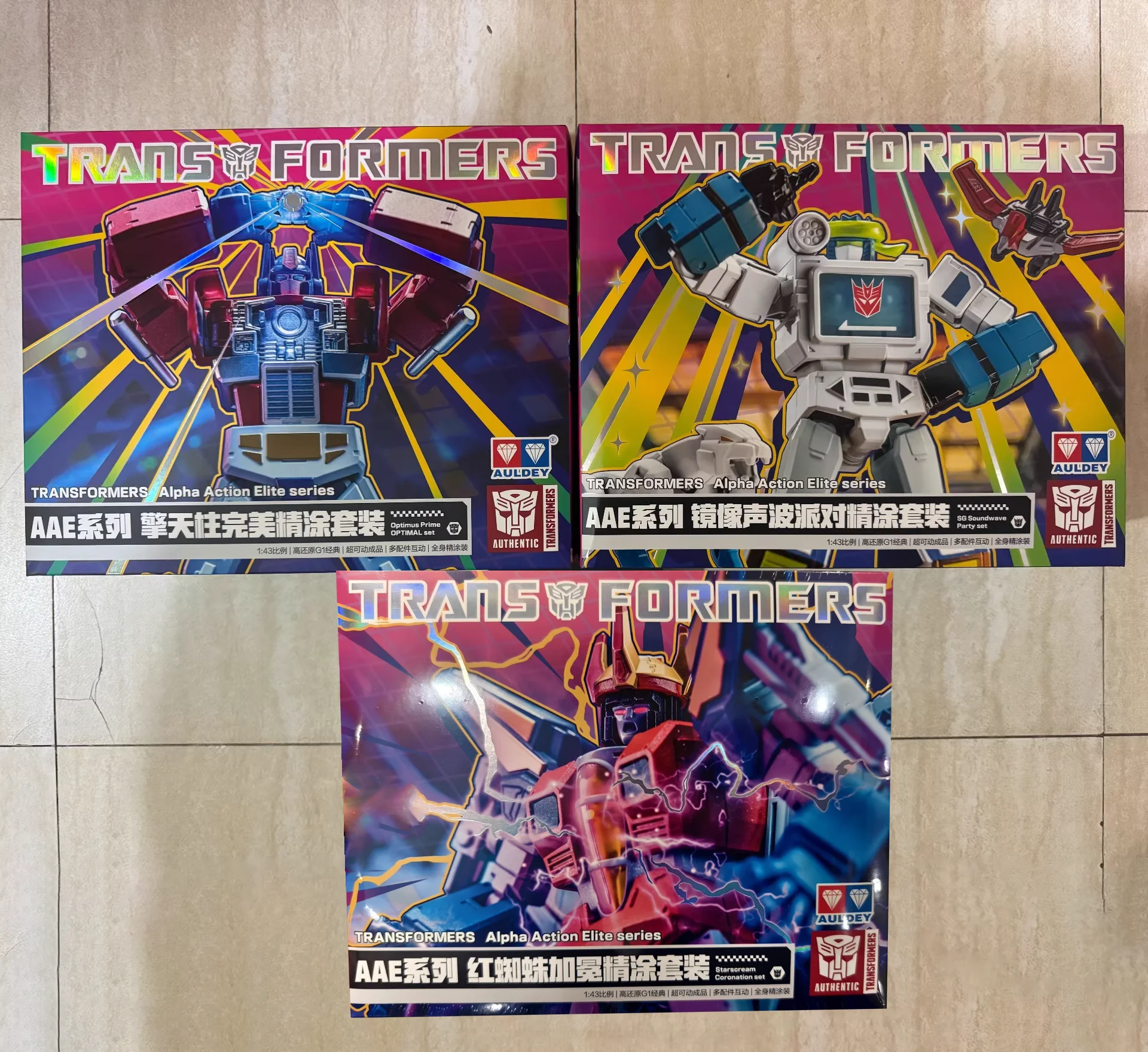 トランスフォーマー auldey aae シリーズ　第1弾 6点セット　重複なし AULDEY Transformers AAE Optimus Prime Arcee Sunstorm