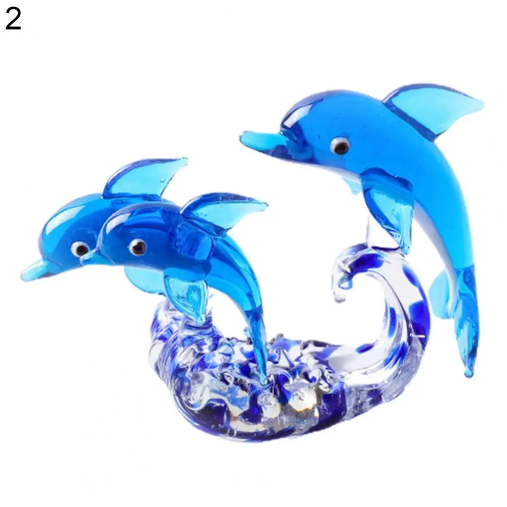 Glass Straw With Handmade Dolphin Figurine / Reusable Straw Cute