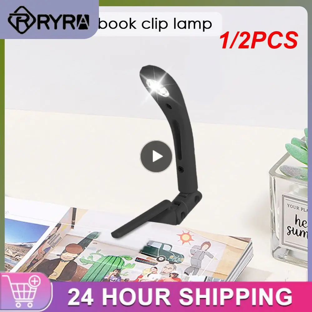 

1/2PCS Usb Rechargeable Clip Book Lights Book Clip Lamp Eye Protection Portable Mini Led Reading Book Light Home Decorations