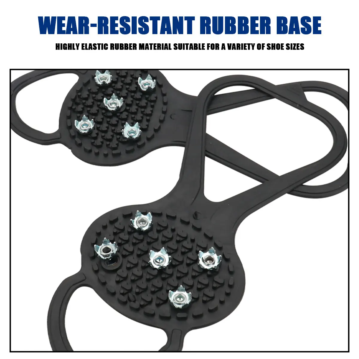1 Pair 5 Studs Anti-Skid Ice Snow Camping Walking Shoes Winter Safety Boots Universal Professional Climbing Crampons anti skid crampons