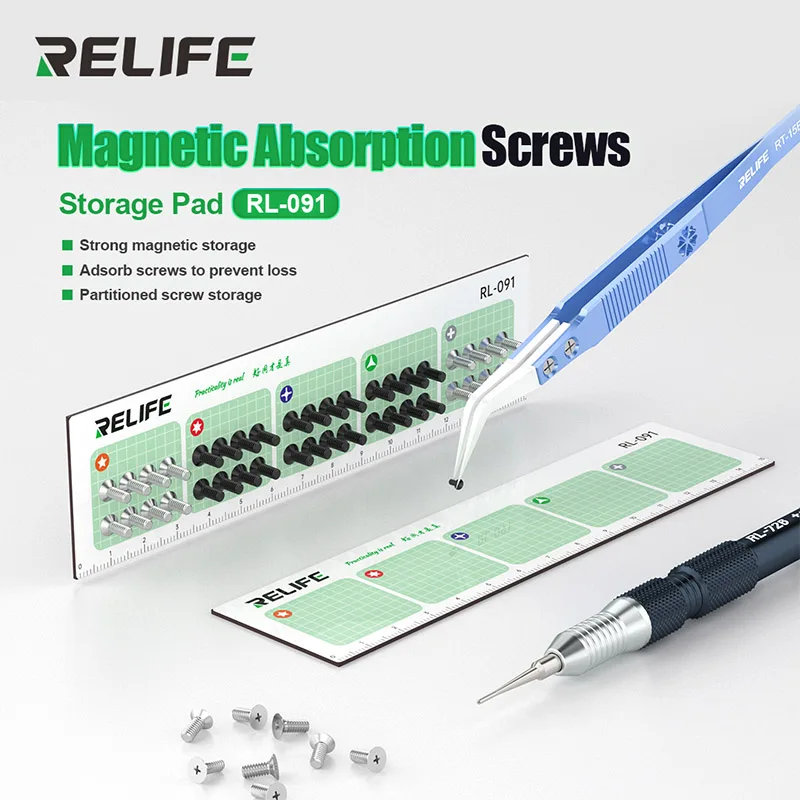 Magnetic Absorption Screws Storage Pad Metal Objects Partitioned Mat