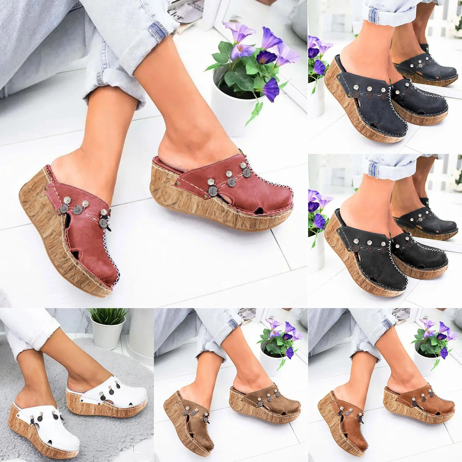 Fashion Women Summer Wedges Breathable Slip On Round Toe Womens Shoes Size  11 Wide Sandals Lace Sandals for Women Low Heels