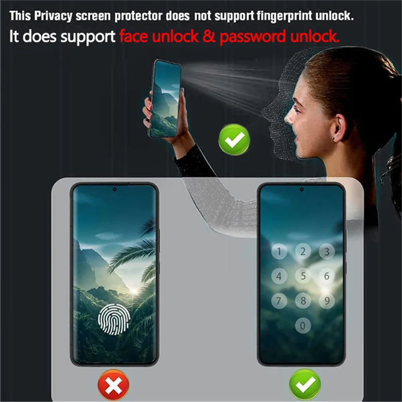 3-in-1,Airbag Case + Privacy Glass for Samsung A55 5G Soft Clear Shockproof Silicone Phone Cases Samsung Galaxy A55 Cover A55 5G 2