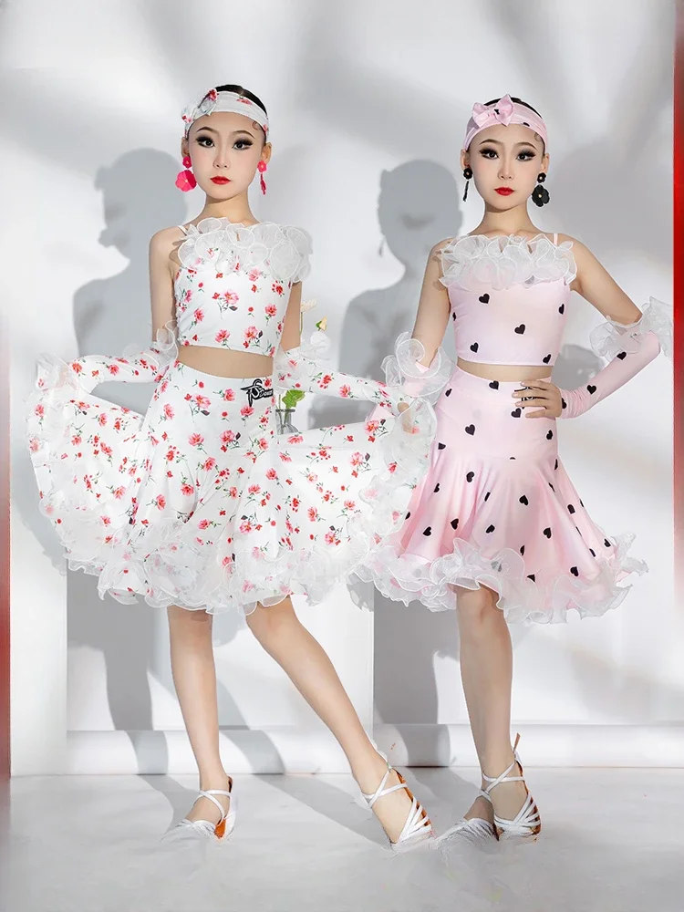 

Cha Cha Dress Kids Tango Skirt Carnival Wear Dancewear Latin Salsa Costumes Tassel Girls Samba Ballroom Dance Outfits Skirt