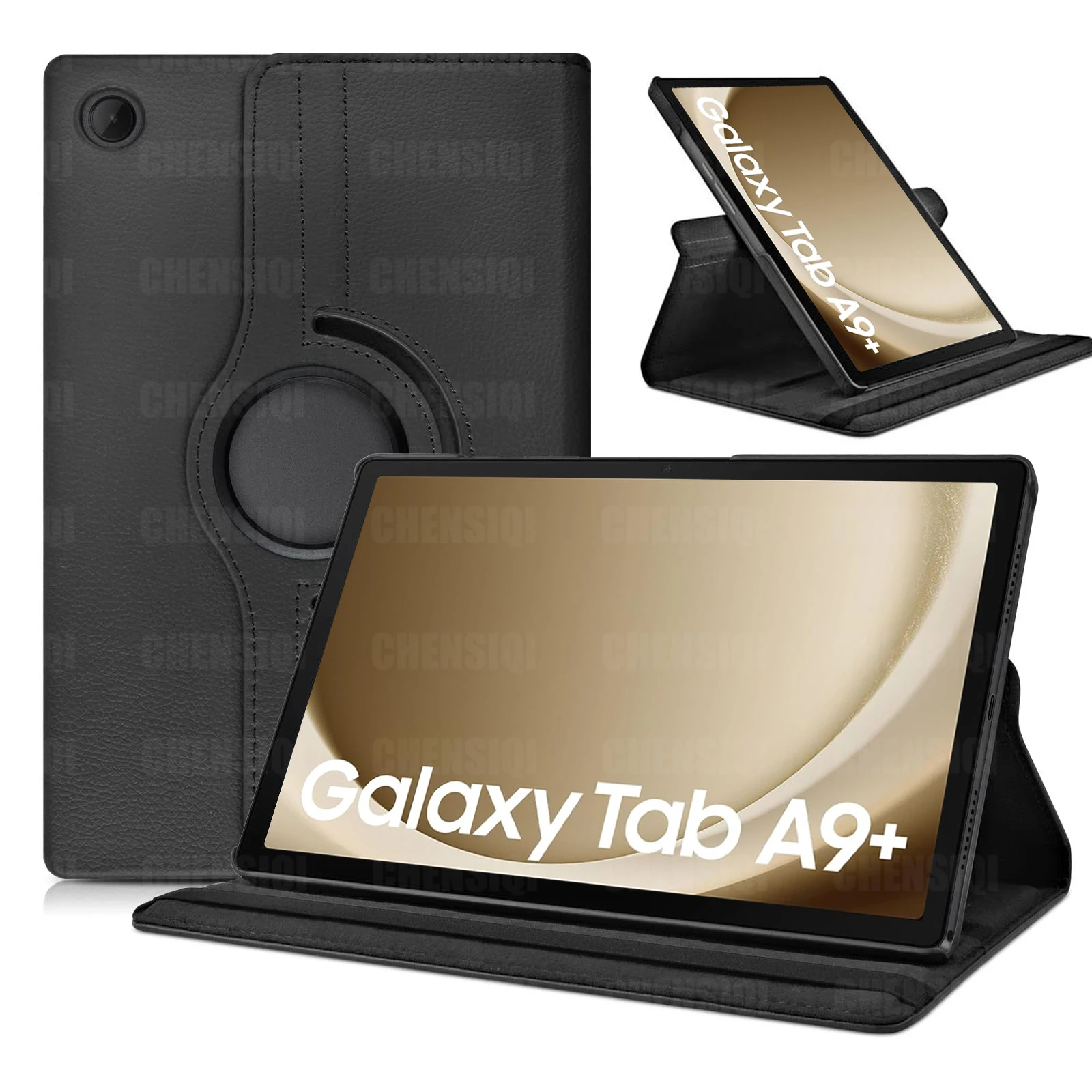 Capa Protetora para Samsung Galaxy Tab Capa de Couro pu Função de Despertar Suporte Giratório 360 a9 Plus 11 a9 Plus 2023