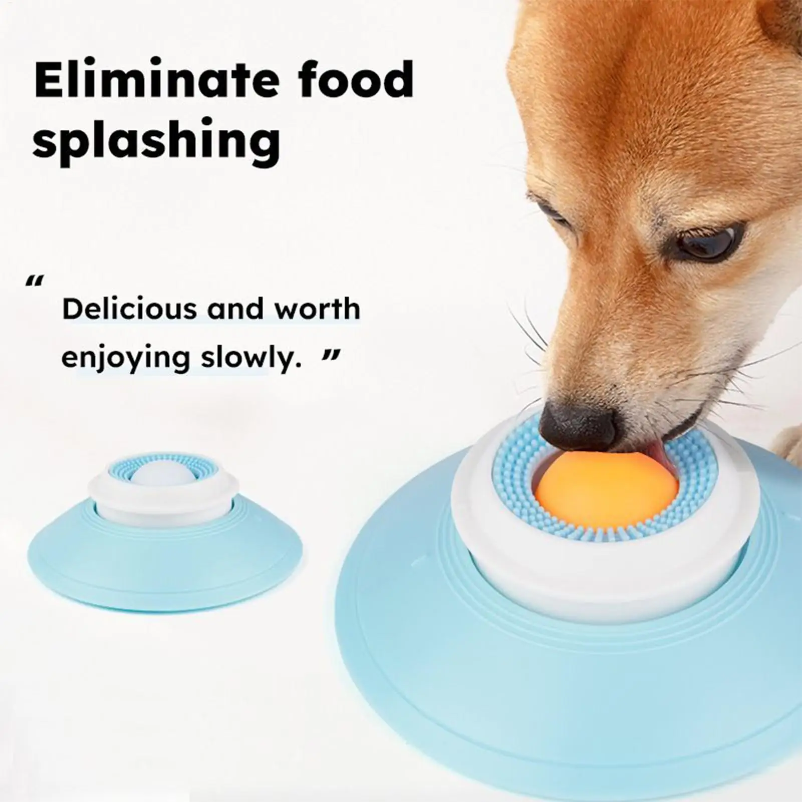 Curated visual reference: Visual Reference: Dog Licking Mat With Suction Cup Slow Feeder Bowl To