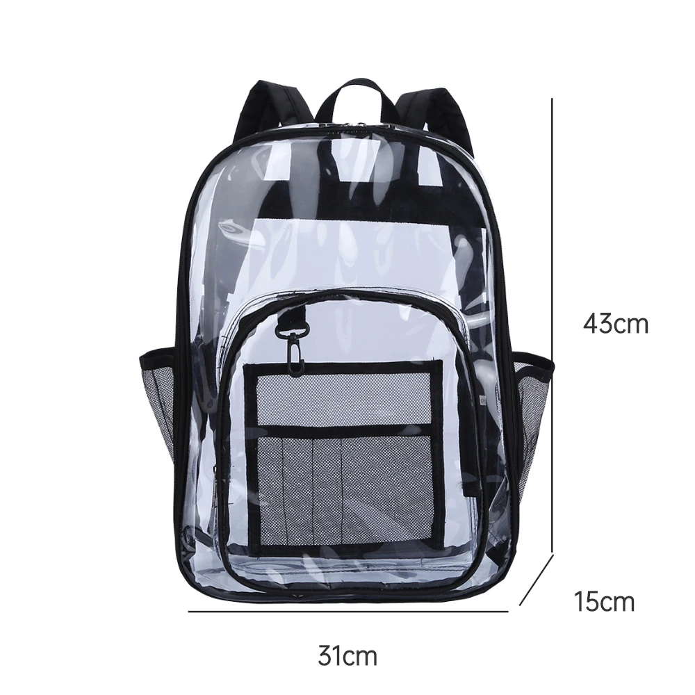 FGUUTYM - Sac à Dos Transparent En PVC épais - Design élégant Pour Université, Voyages, Plage - Unisexe