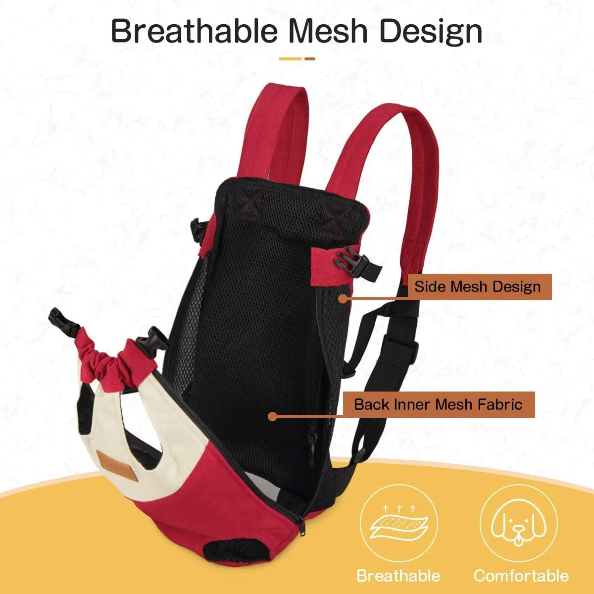 Pet Backpack Mesh Pet Dog Carrier Adjustable Backpack Breathable Outdoor Travel Products Bags For Small Dog Cat Chihuahua Pet Backpack