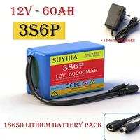 Batterie lithium-ion 12V 20Ah-50Ah 3S5P 18650 avec BMS + chargeur, grande capacité, rechargeable, DC12.6V 2