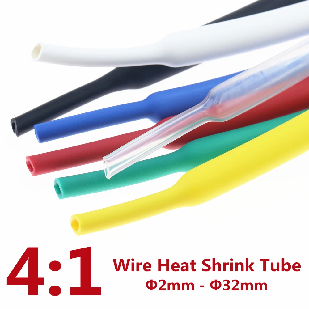 5m Color 41 Wire Heat Shrink Thickened Hot Melt Glue Shrink Tube Cable