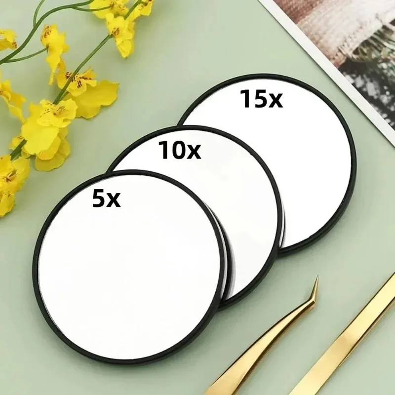 Magnifying Mirror 5x/10x/15x Magnification Suction Cup Blackhead Bathroom Portable Makeup Round