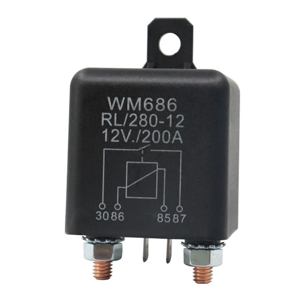 

Cut Off Relay Battery Start Relay Additional Battery 12 Volt 12V/200A Second Battery Has A Large Capacity Plastic+Alloy