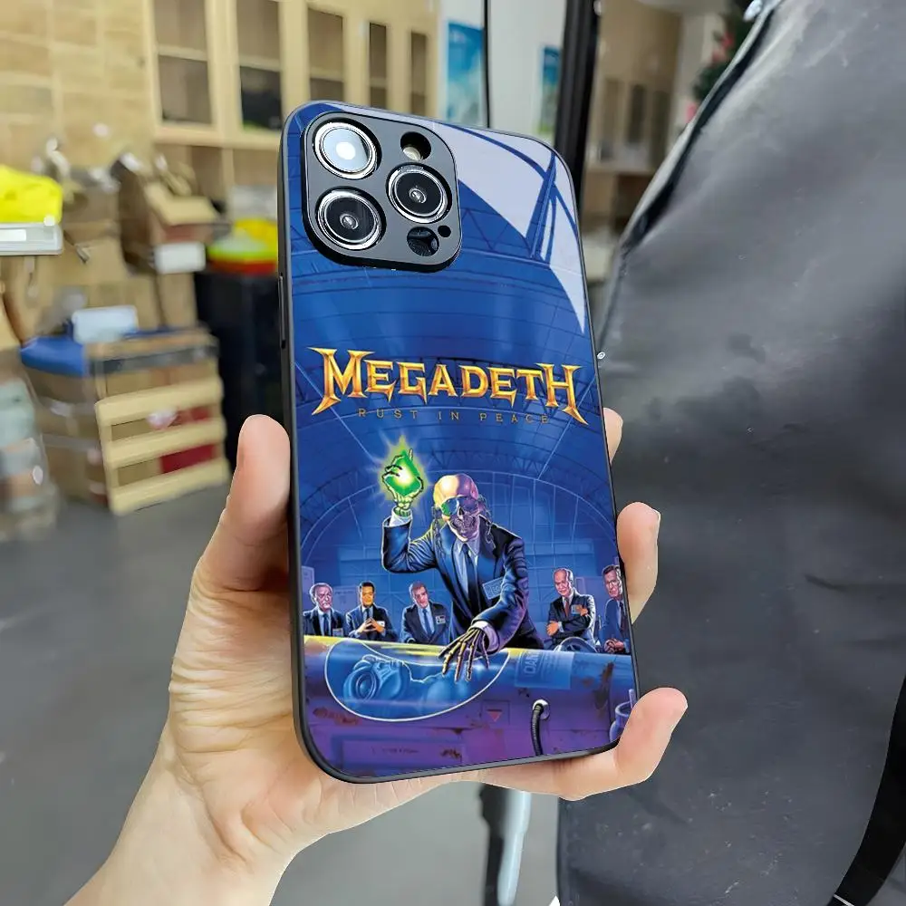 Heavy Metal Rock Band Megadeth Magnetic Attraction Glass Phone Case