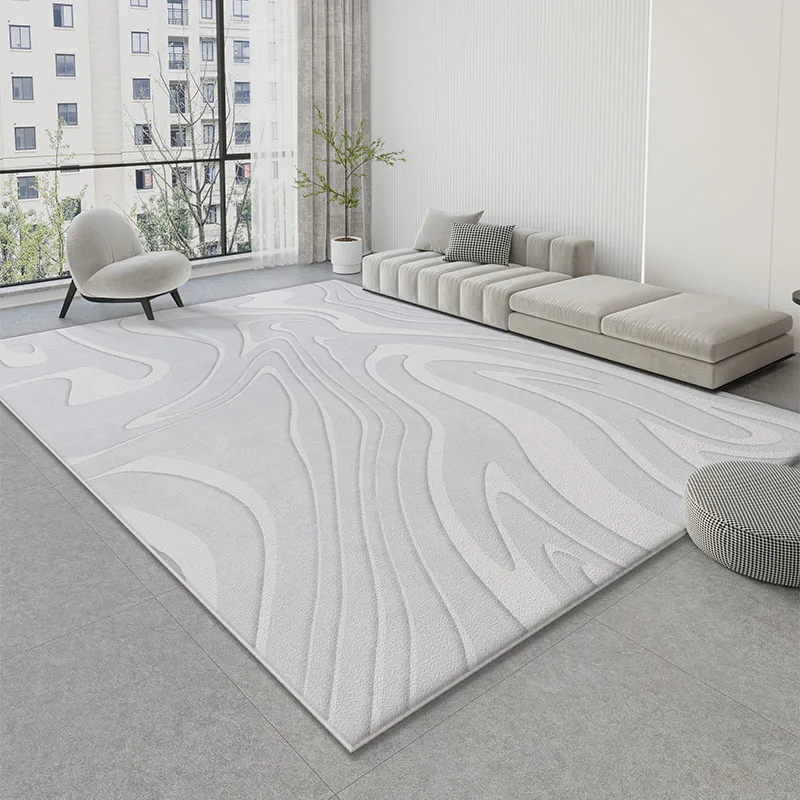 

Modern Style Carpets for Living Room Thick Lounge Rug Fluffy Soft Study Anti-slip Mat Light Luxury Bedroom Decor Striped Carpet