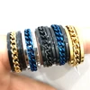 30pcs High Quality  Men Women SPIN Chain Stainless Steel Spinner Rings Wholesale Jewelry Lots 3