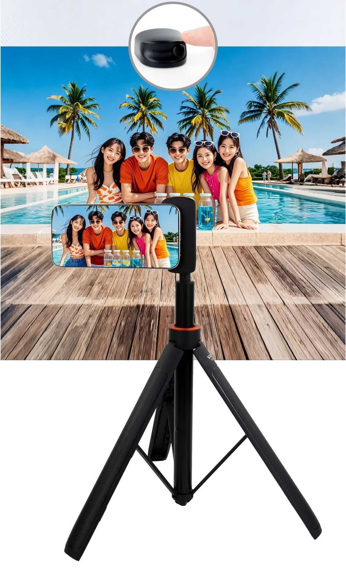 New fill light phone Bluetooth camera, wireless remote control camera, magnetic stabilizer