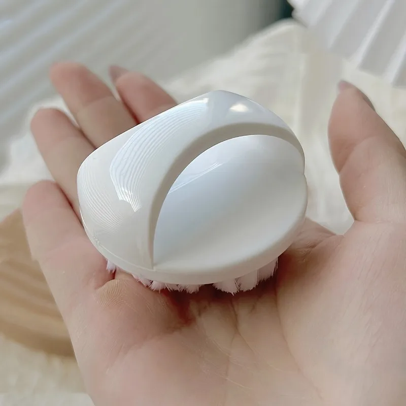 2pcs Ergonomic Nail Art Dust Brush with Finger Buckle - Odorless, Round Head for Efficient Cleaning, Ideal for Manicure