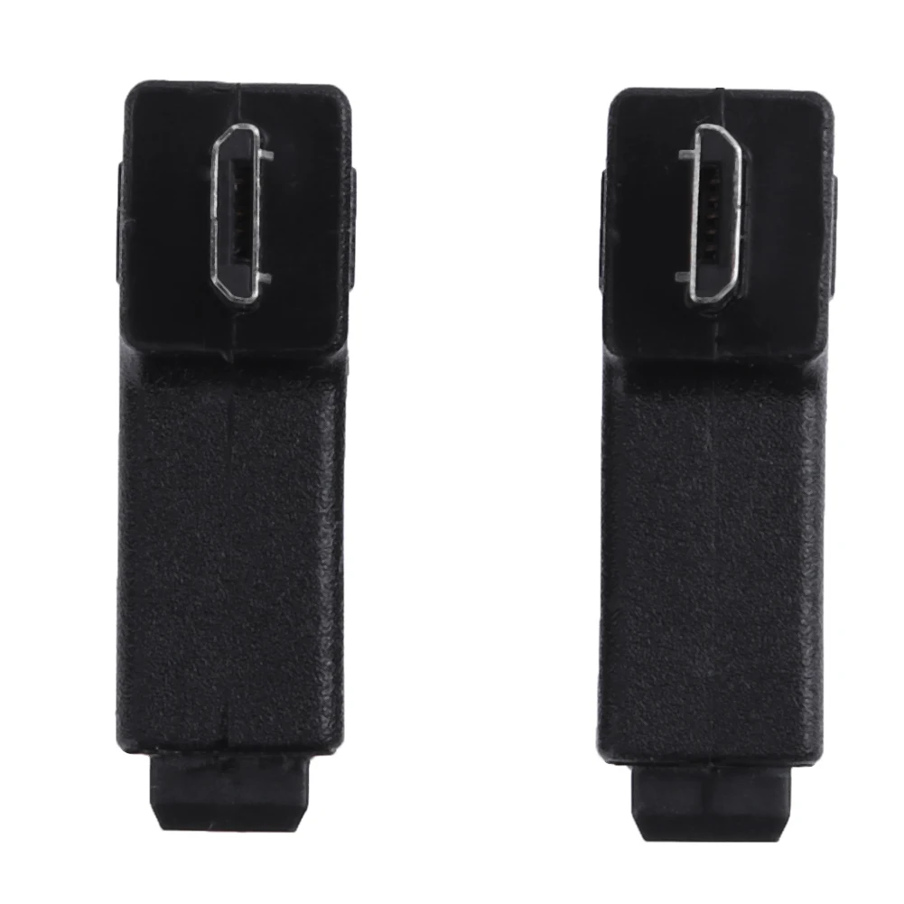 2개 미니 USB 암-마이크로 USB 수 어댑터 좌우 90도 각도 미니 USB 암-마이크로 USB 수 커넥터
