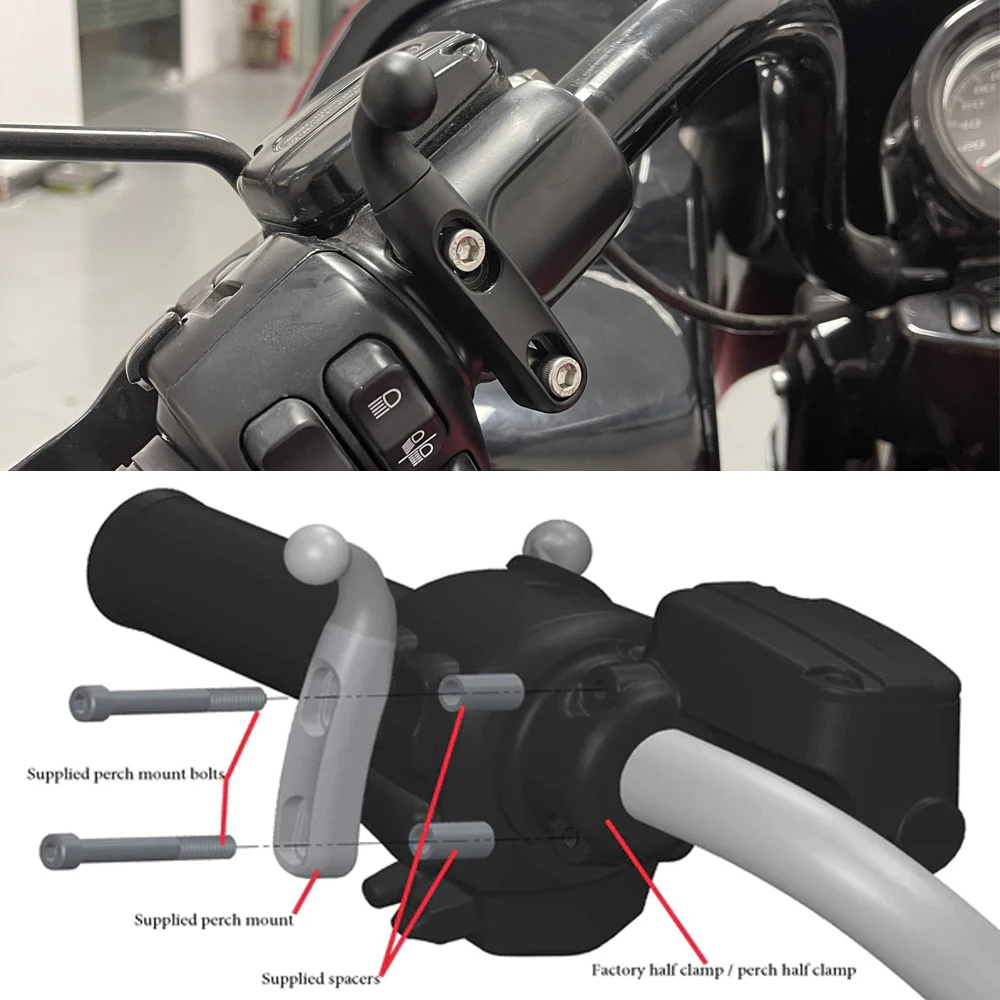 Motorcycle Handlebar Cup Holder Drink Holder Perch Mount For Harley 1996-up Dyna Softail Electra Glide Road Glide Electra Glide