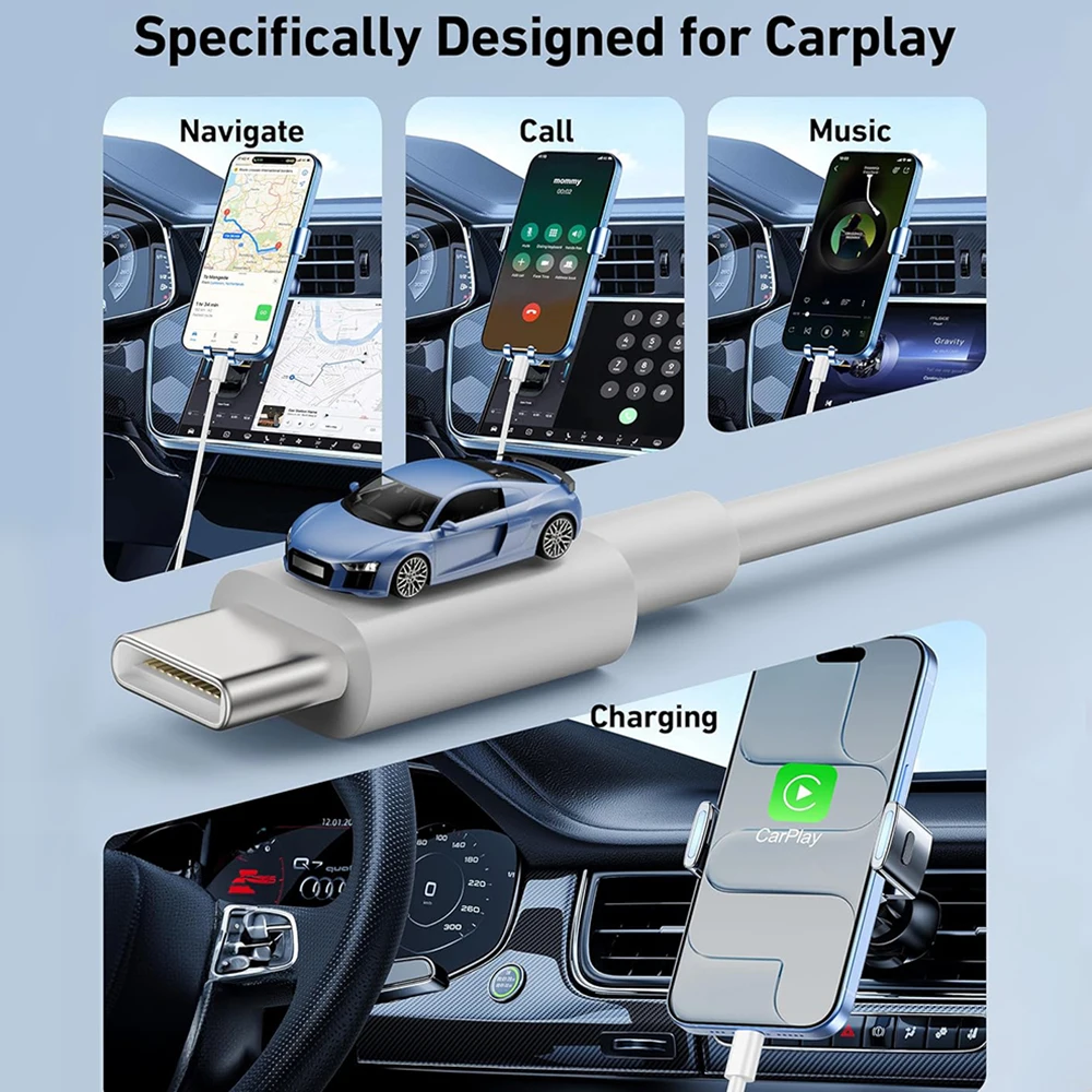 4-Pack 120W USB-C Fast Charging Cables