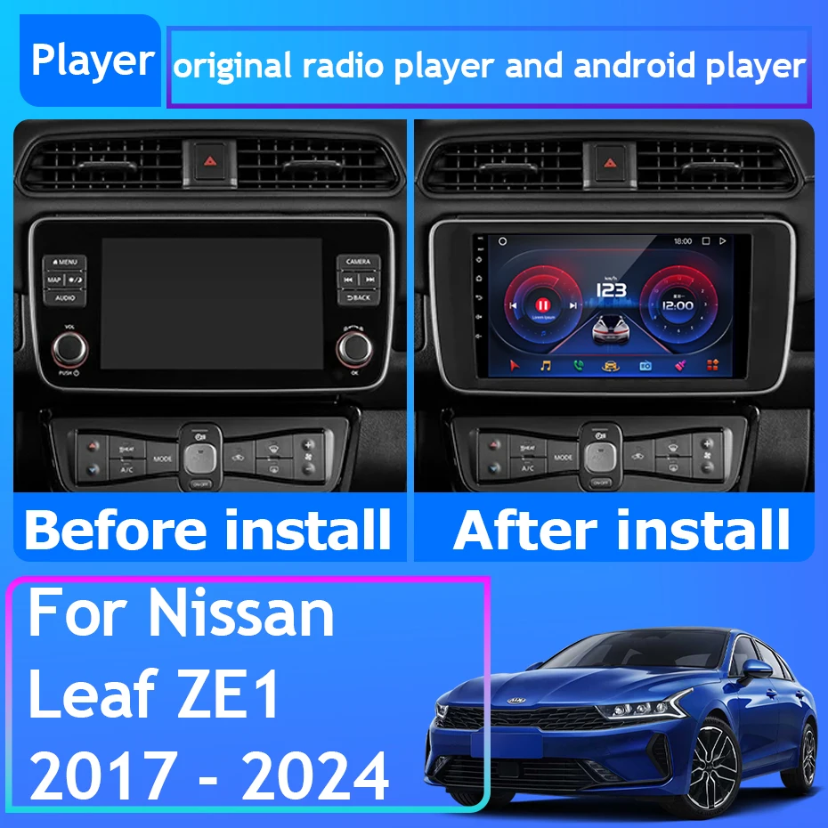 For Nissan Leaf ZE1 2017 - 2024 Car Radio GPS Navigation Android