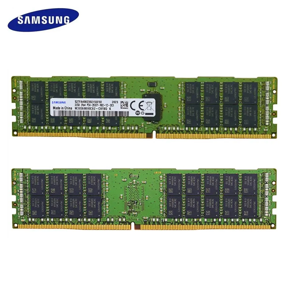 Samsung Memoria Ram DDR4 16GB 32GB PC4 2133MHz 2400MHz 2666MHz 2933MHz 3200NHz ECC REG Server Memory Support X99 Motherboard