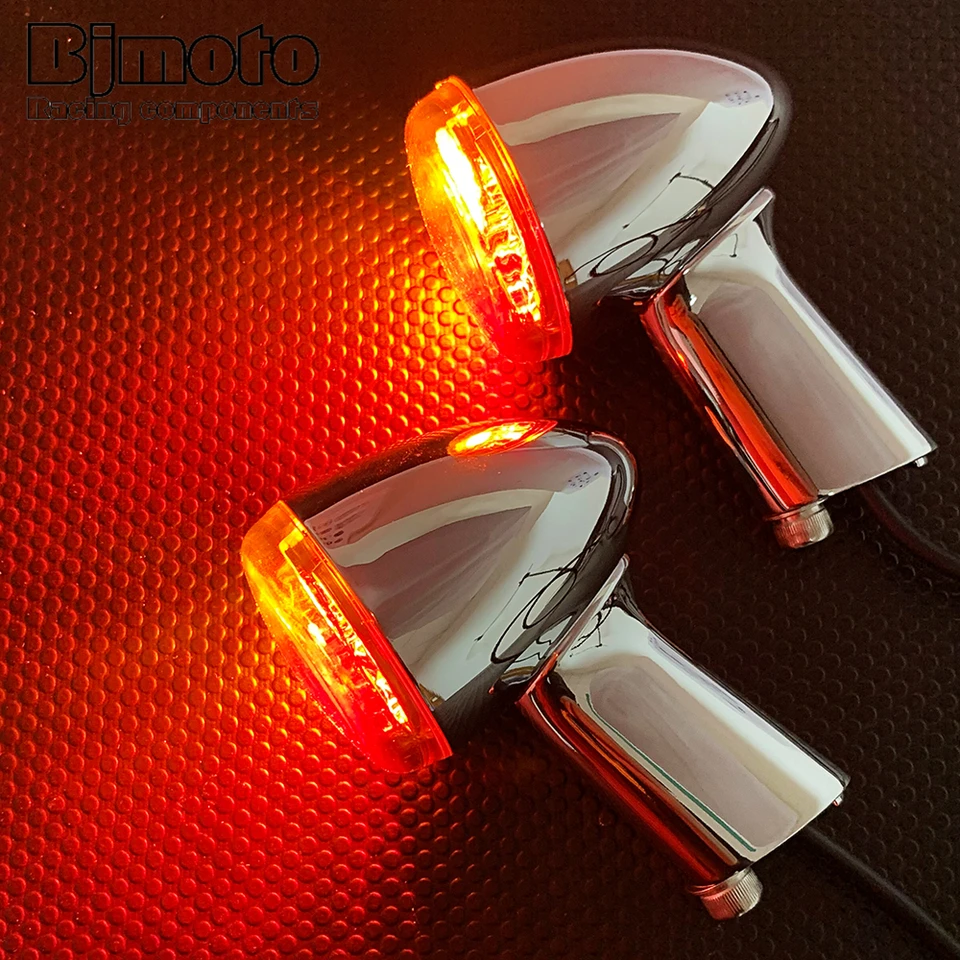 HDBUBALUS Fanale Posteriore A Led per Moto per Harley Dyna Fat Boy Flstf Night Train Fxstb Softail Sportster Road King Electra Glide Nero