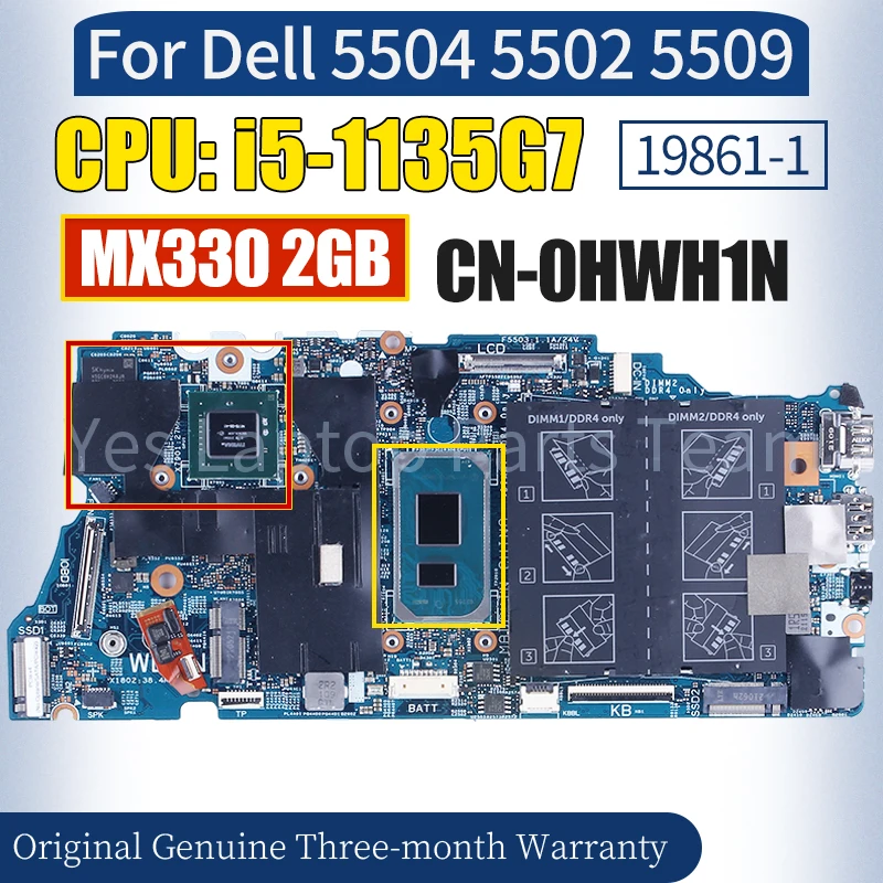 

Материнская плата для ноутбука Dell 19861 5504 5502 5509 100% протестированная материнская плата для ноутбука
