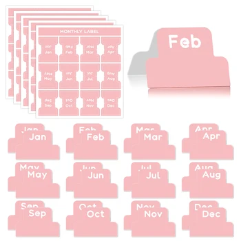 5 fogli Etichette per stampaggio autoadesive a 2 colori Schede per pianificatore mensile Libro Note Calendario Etichette adesive Blocco per ufficio Diario di studio