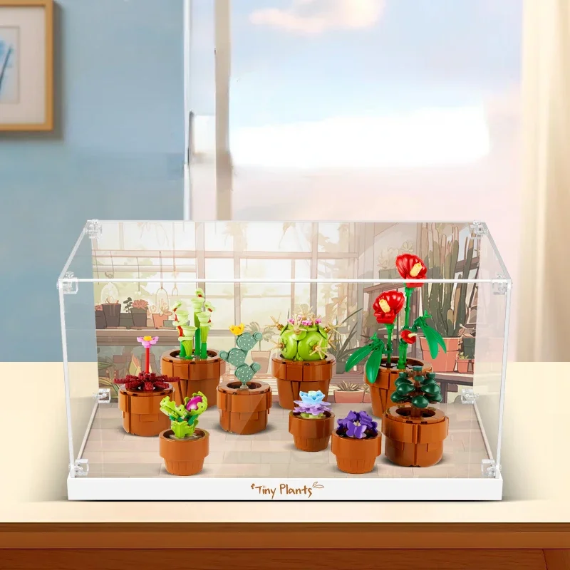 

3mm Acrylic Display Case for Lego 10329 Tiny Plants Transparent Showcase The Model NOT Included Model Building Kits