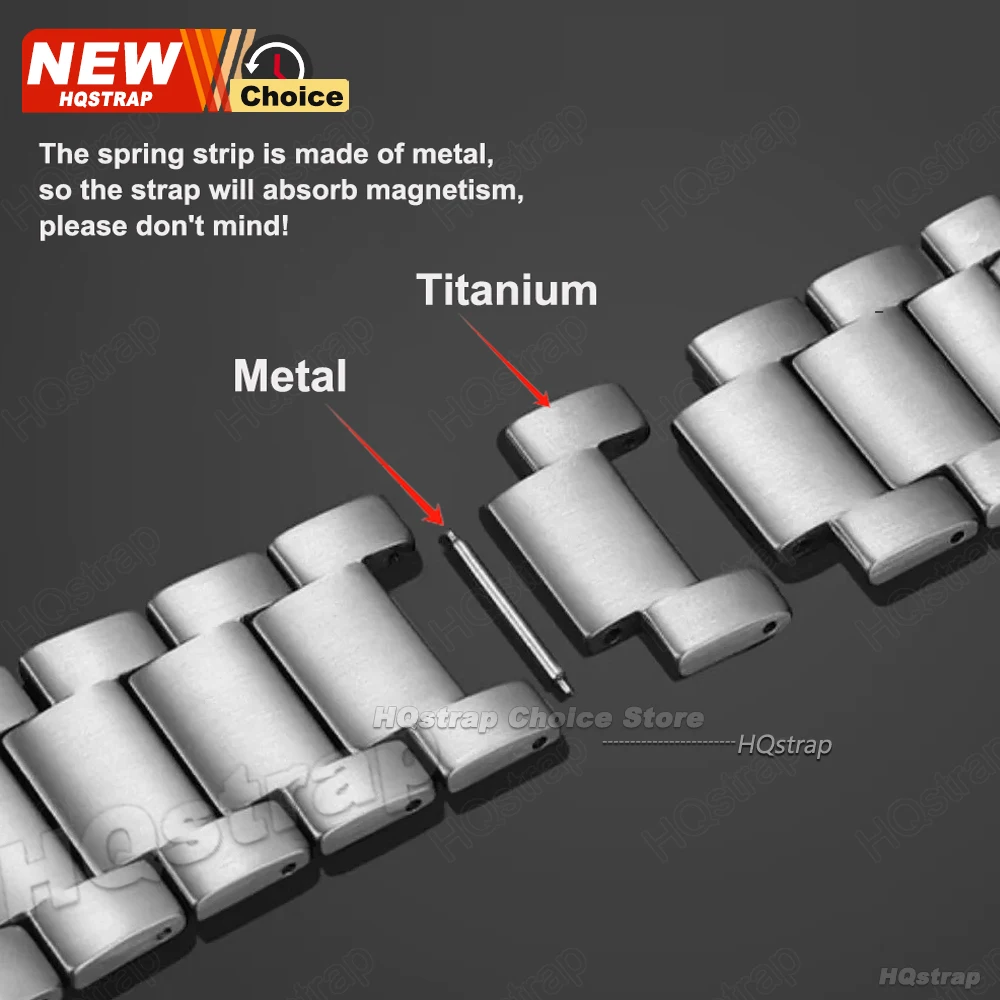Premium Titanium Metal Watch Strap Bracelet