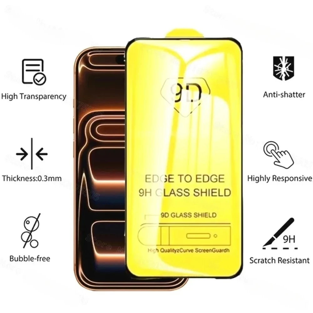 Premium 9D Tempered Glass Screen Protector - HD Clarity Film