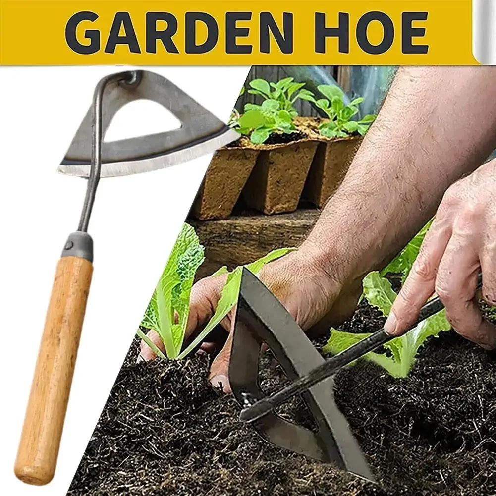 

1pc Steel Hardened Hollow Hoe Handheld Weeding Rake Planting Vegetable Farm Garden Tools Agriculture Tool Weeding Accessories