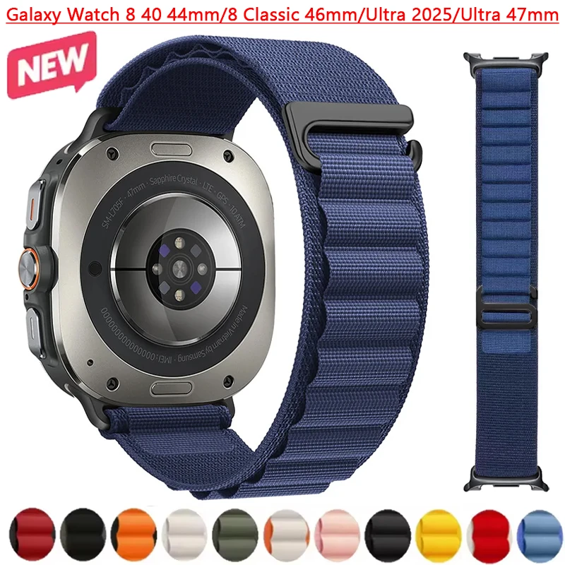 Alpine Loop Nylonarmband für Samsung Galaxy Watch 8 44 mm 40 mm Classic 46 mm Armband Armband Galaxy Watch Ultra 2025 47 mm Correa