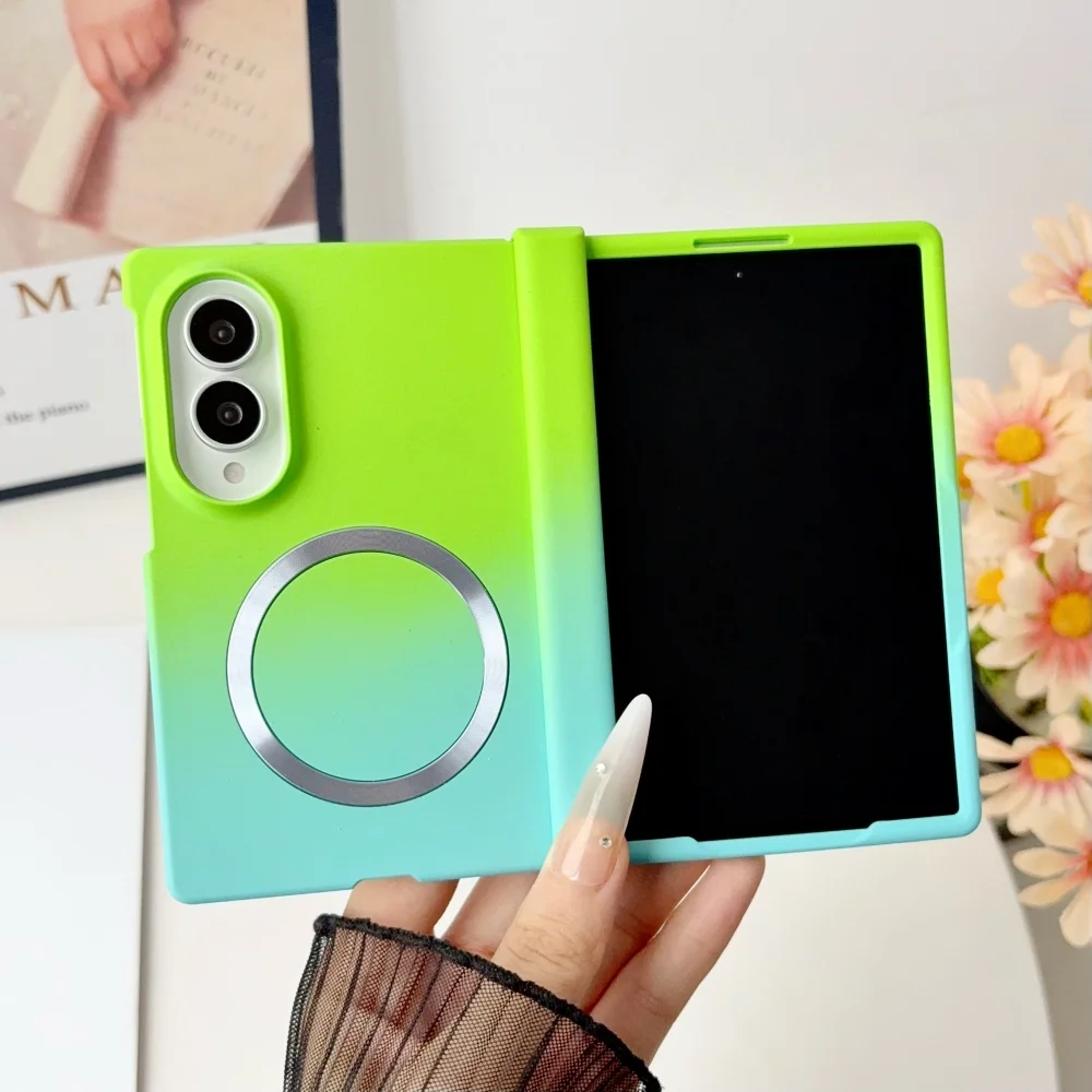 Magnetic Wireless Charging Matte Cover - Double Color Design