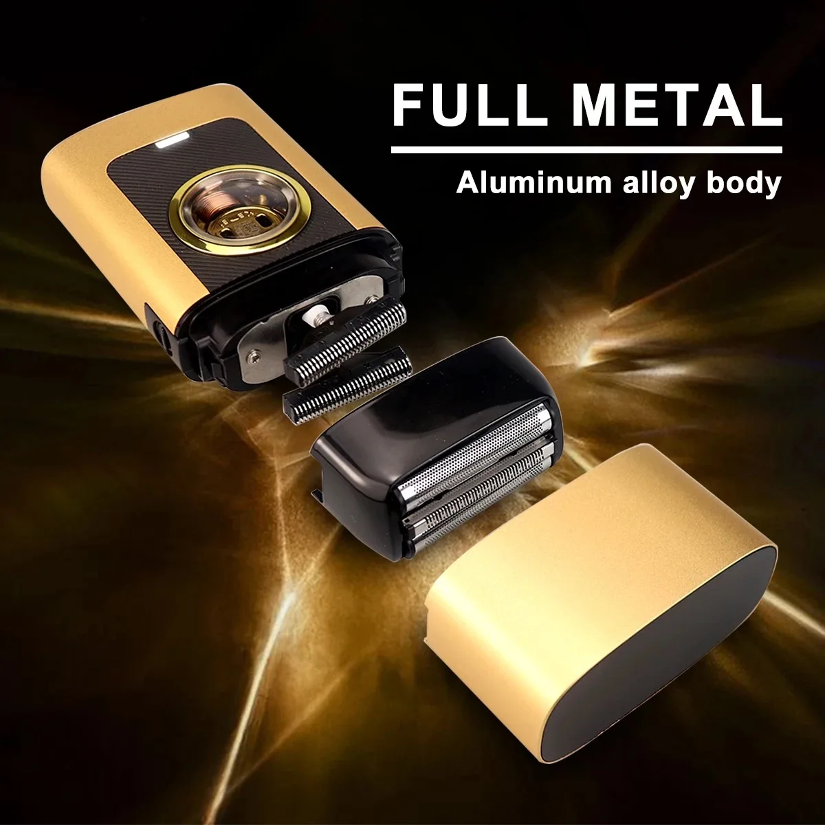 케메이 KM-T409 남성용 이발기 전기 포일 면도기 8000RPM 마그네틱 모터 풀 메탈 헤드 면도기 3중날 전문가용 수염 트리머