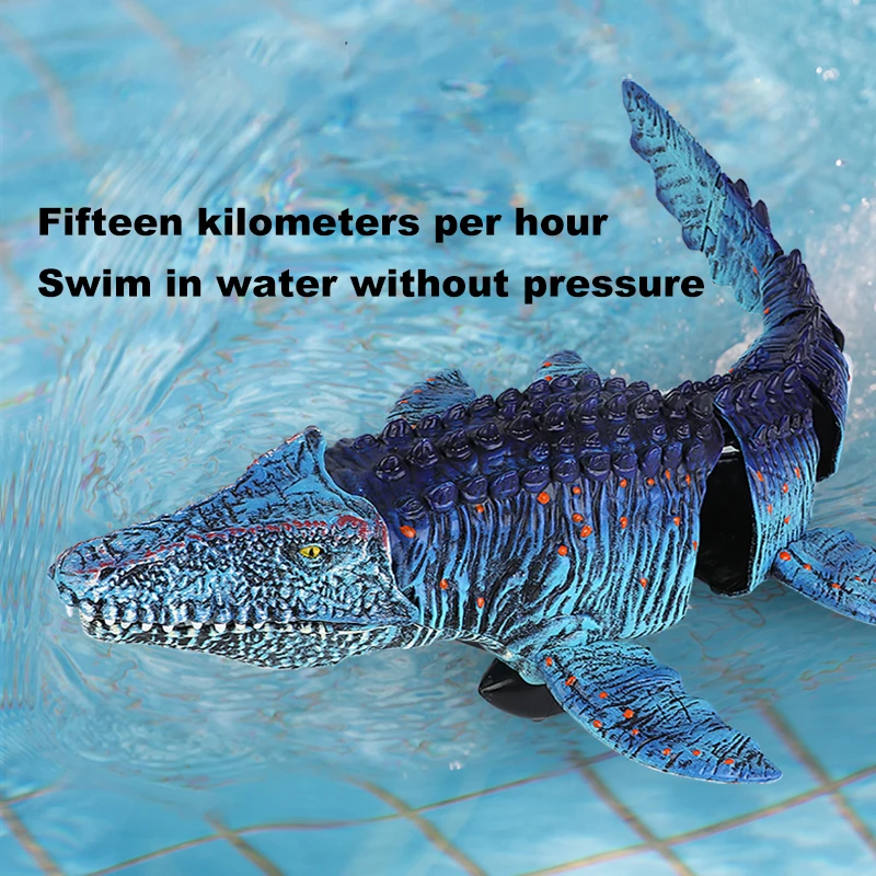 2.4G Simulation RC Crocodile Swinging Dragon High Speed Remote Control Mosasaurus Water Toys Kids Toys Boys Outdoor Game Gifts 3